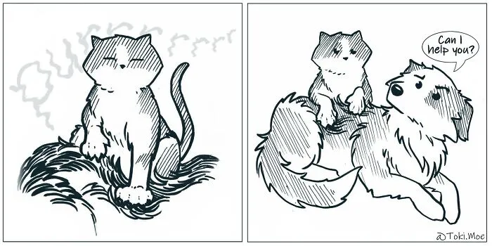 My 29 Comics That Show What It’s Like To Live With A Cat And A Dog