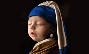 For His Newborn Daughter's Photoshoot, This Dad Recreated Famous Paintings He And His Wife Love
