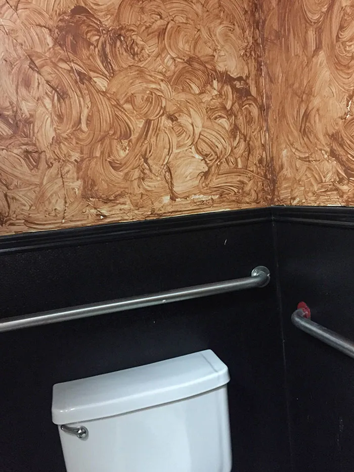 The Paint In This Public Restroom