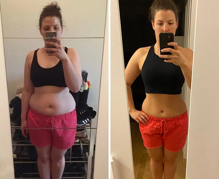 This Is Your Friendly Reminder That The Number On The Scale Is Not Important. Picture On The Left: 73.9kg, On The Right: 73.4kg