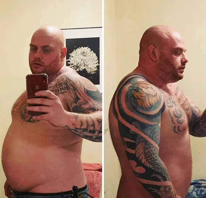 Feb 1st 2019 - Apr 12th 2019. Happy With The Changes I’m Seeing Weighing Exactly The Same 22 Stone
