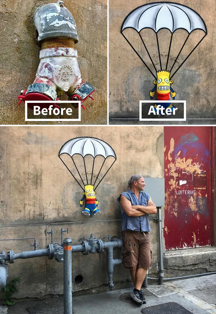 Made This Bart Simpson  Skydiving Piece 2 Years Ago In The Great City Of Sacramento