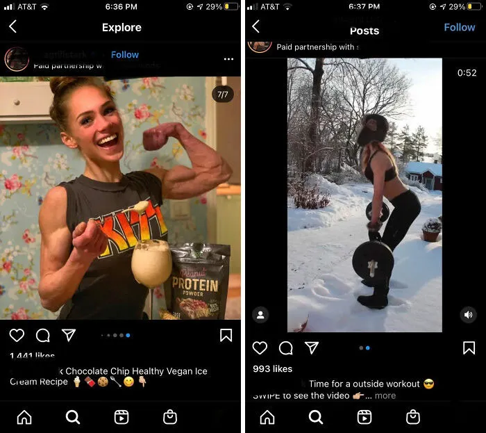 Imagen de Instagram Vs captura de pantalla de un video