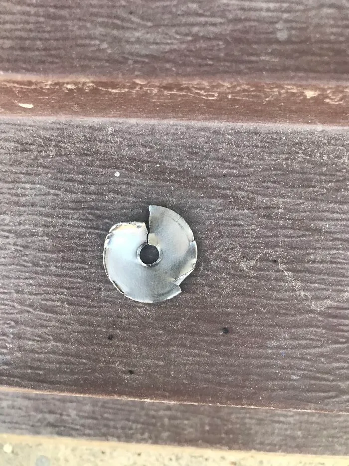 I Was Trying To Cut A Rusted Bolt Off And These Is What It Did To My Cutting Wheel