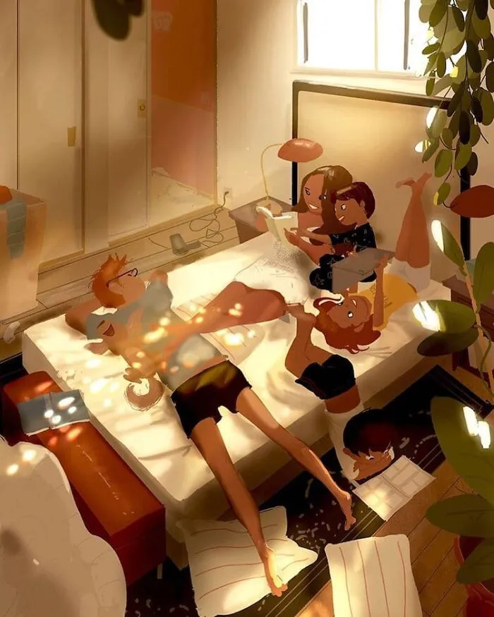 Husband Illustrates The Idyllic Moments Of Everyday Life With His Wife And Kids (30 New Pics)