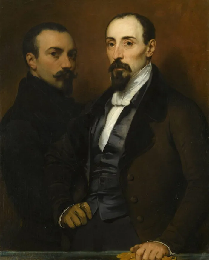 Portrait Of The Artist And His Brother Achilles By Devéria, Eugène (1836)