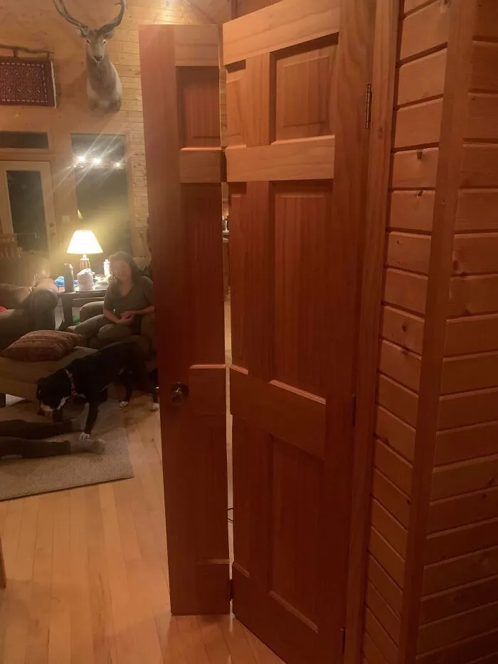 Door With A Hinged Section A Quarter Through Horizontally?