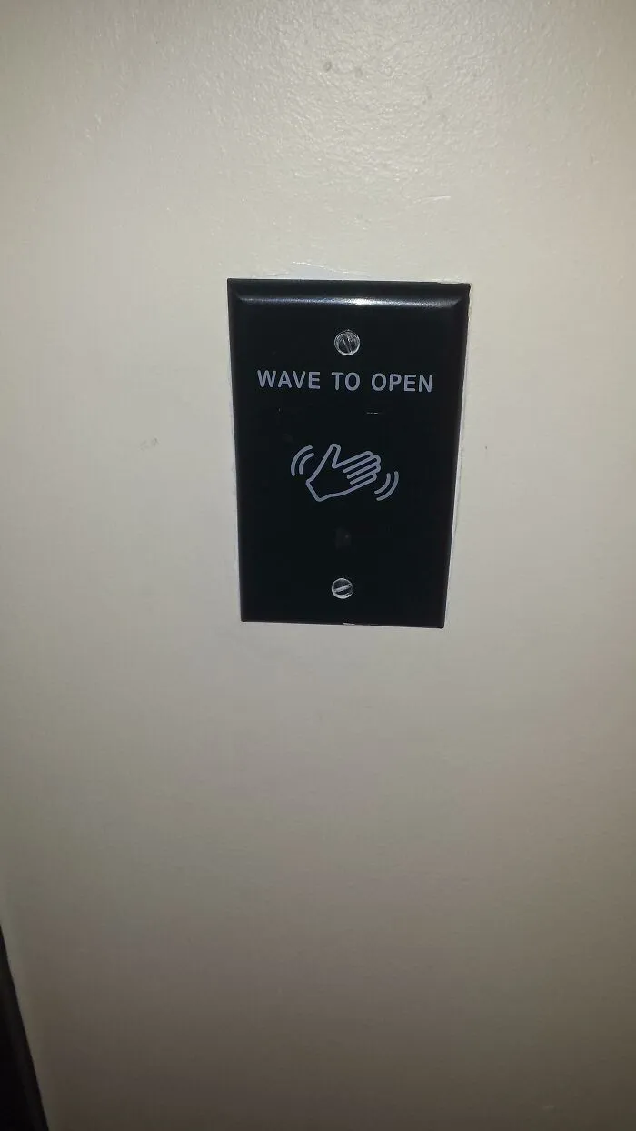 This Bathroom Has A Touchless Door Control