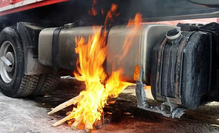 Calentando un poco de diesel gelificado