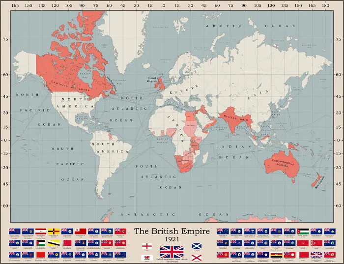 The British Empire At It's Territorial Peak