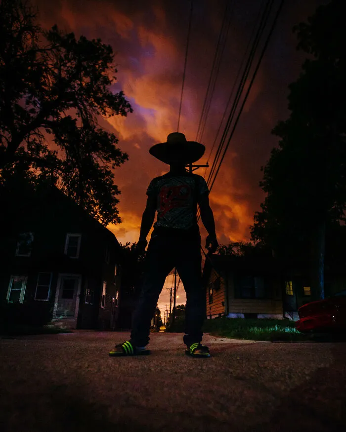 Shot This Photo Of A Neighbor Kid As A Giant Storm Was Passing The Other Night