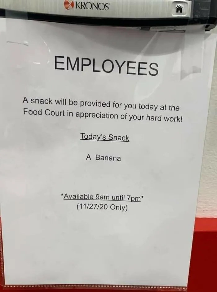 When Management Turns A Nice Gesture Into An Insult