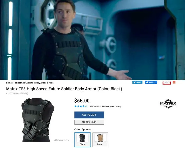 [tv] En la película de Netflix Perdidos En El Espacio [2019] los miembros de la tripulación militar llevan un chaleco de espuma de Airsoft de 65 dólares