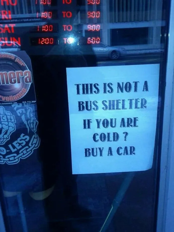 Being An Asshole To People Trying To Get Out Of The Cold