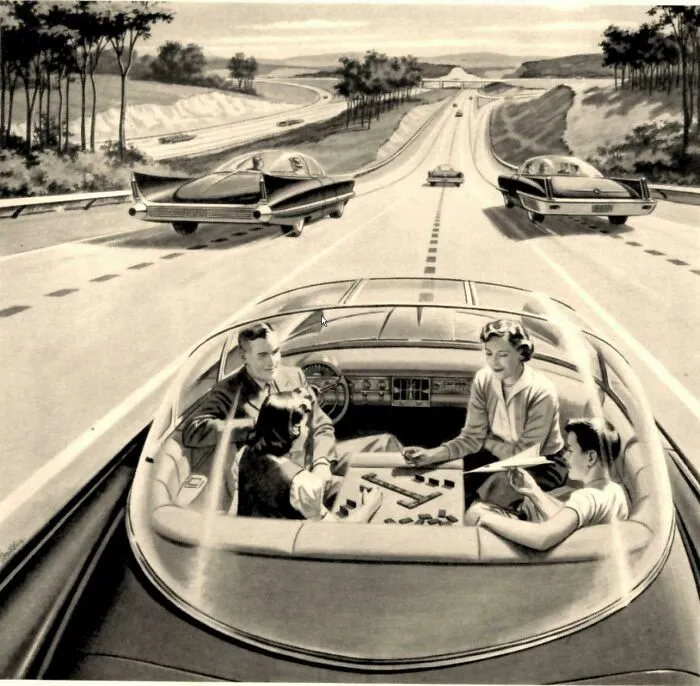 Self Driving Cars Of The Future, Circa 1960