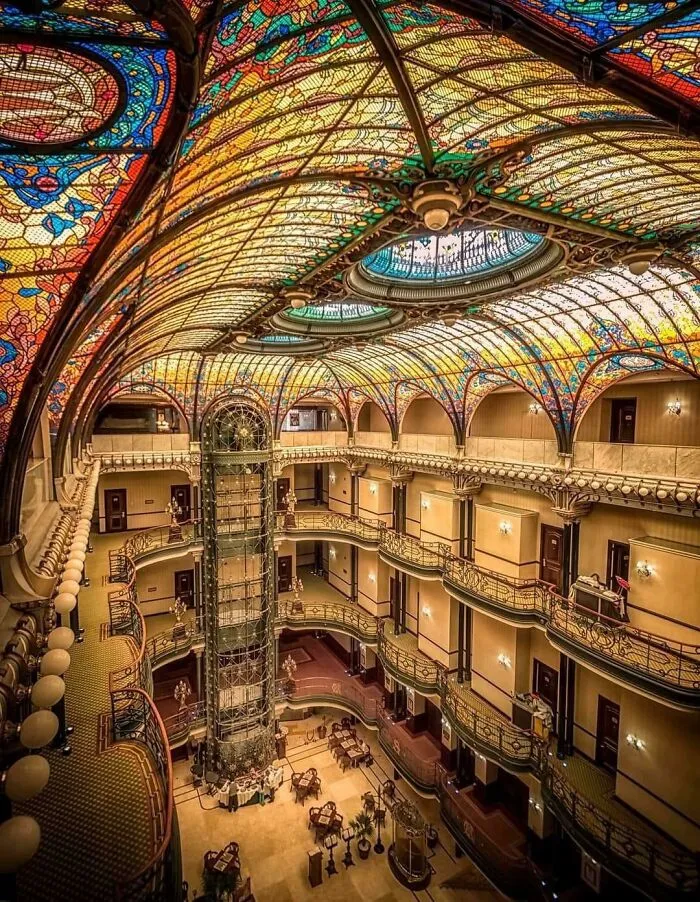 The Art Nouveau ‘Gran Hotel Ciudad De México’, 1899, By French Architect, Jacques Grüber