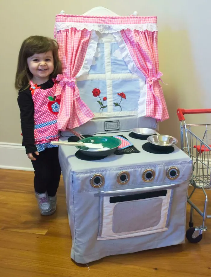 My Mom Is Learning How To Sew. This Chair-Cover Cooking Set Is Her Latest Creation