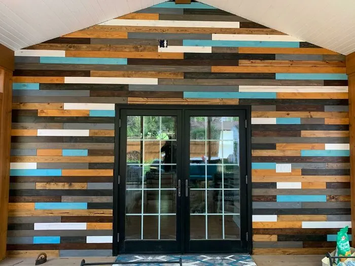 My Mom Hand Cut And Stained All The Pieces For This Wall. I Think It's Beautiful And She Deserves Some Props