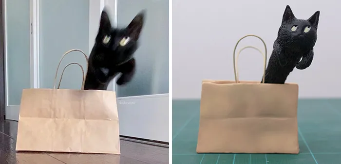 Este artista japonés transforma curiosos momentos de animales en esculturas, y el resultado es divertidísimo (30 fotos nuevas)