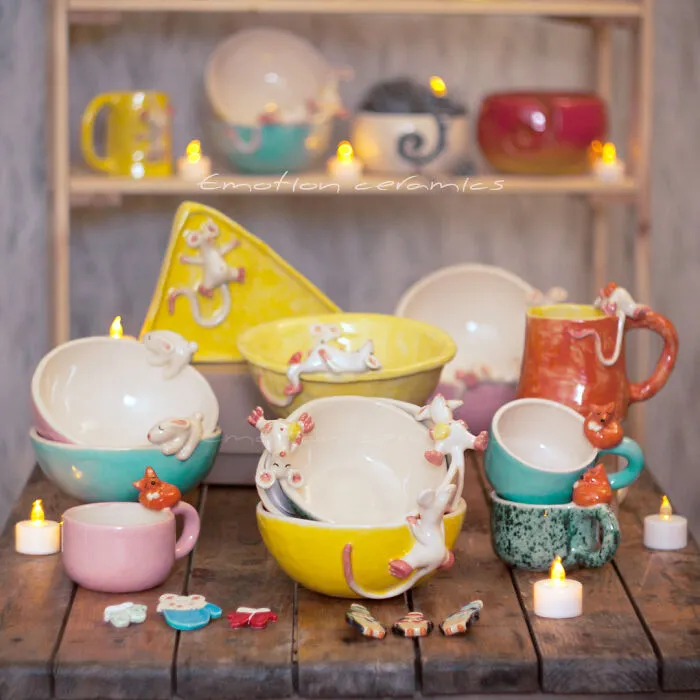 I Handmake Ceramics With Whimsical Animals On Them (44 Pics)