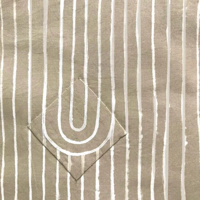 Deflecting Lines. Tear Appliquéd Over With Op Art Patterns