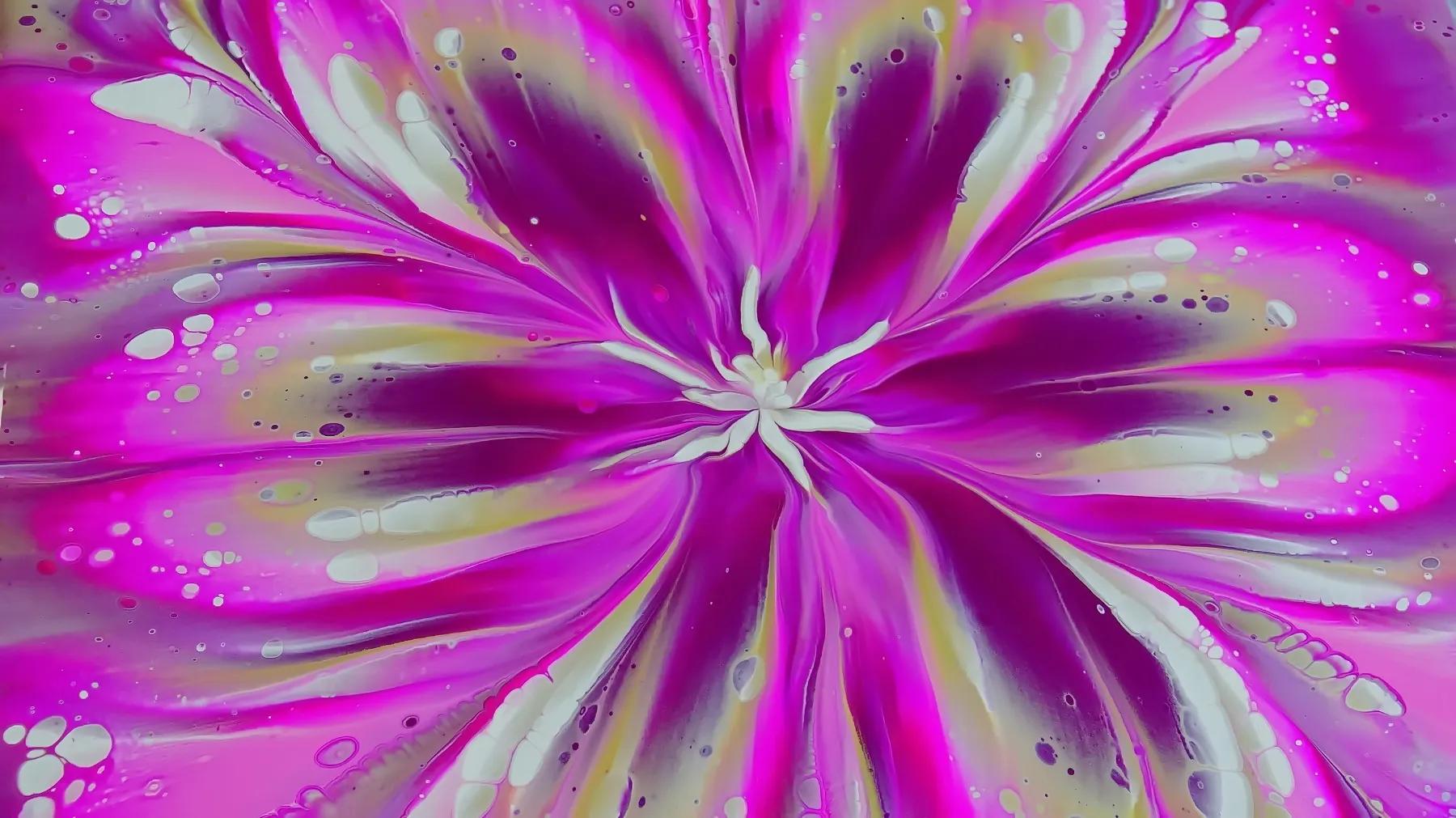Quinacridone Trio ~ Cup Bottom Reverse Flower Dip ~ Acrylic Pour Painting