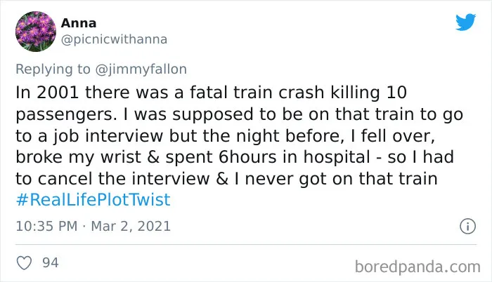 40 Of The Most Curious "Real Life Plot Twists", As Shared By People For Jimmy Fallon's Challenge