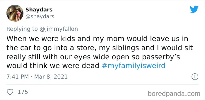 45 Of The Funniest “My Family Is Weird” Stories, As Shared By People For Jimmy Fallon’s Challenge
