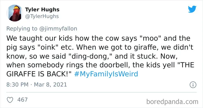 45 Of The Funniest “My Family Is Weird” Stories, As Shared By People For Jimmy Fallon’s Challenge