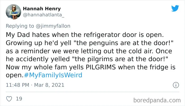 45 Of The Funniest “My Family Is Weird” Stories, As Shared By People For Jimmy Fallon’s Challenge
