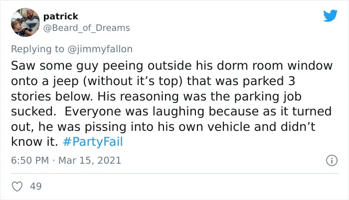 30 Hilariously Embarrassing Party Fail Stories That People Submitted For Jimmy Fallon’s Challenge