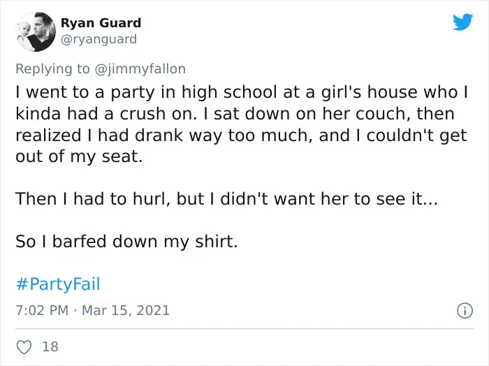 30 Hilariously Embarrassing Party Fail Stories That People Submitted For Jimmy Fallon’s Challenge