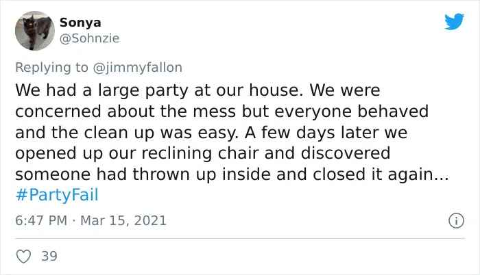 30 Hilariously Embarrassing Party Fail Stories That People Submitted For Jimmy Fallon’s Challenge