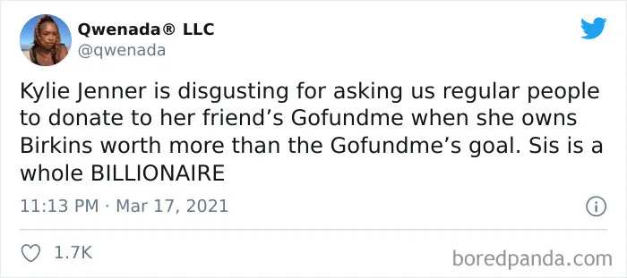 Kylie Jenner Had The Audacity To Ask People To Donate Money On GoFundMe For Her Former Makeup Artist, So Here're 30 Of The Best Reactions