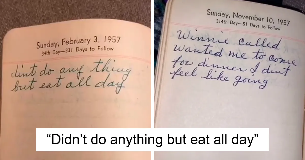 Diary From 1957 Found In Thrift Store Shows What A Housewife’s Life Was Like Back Then (Updated)