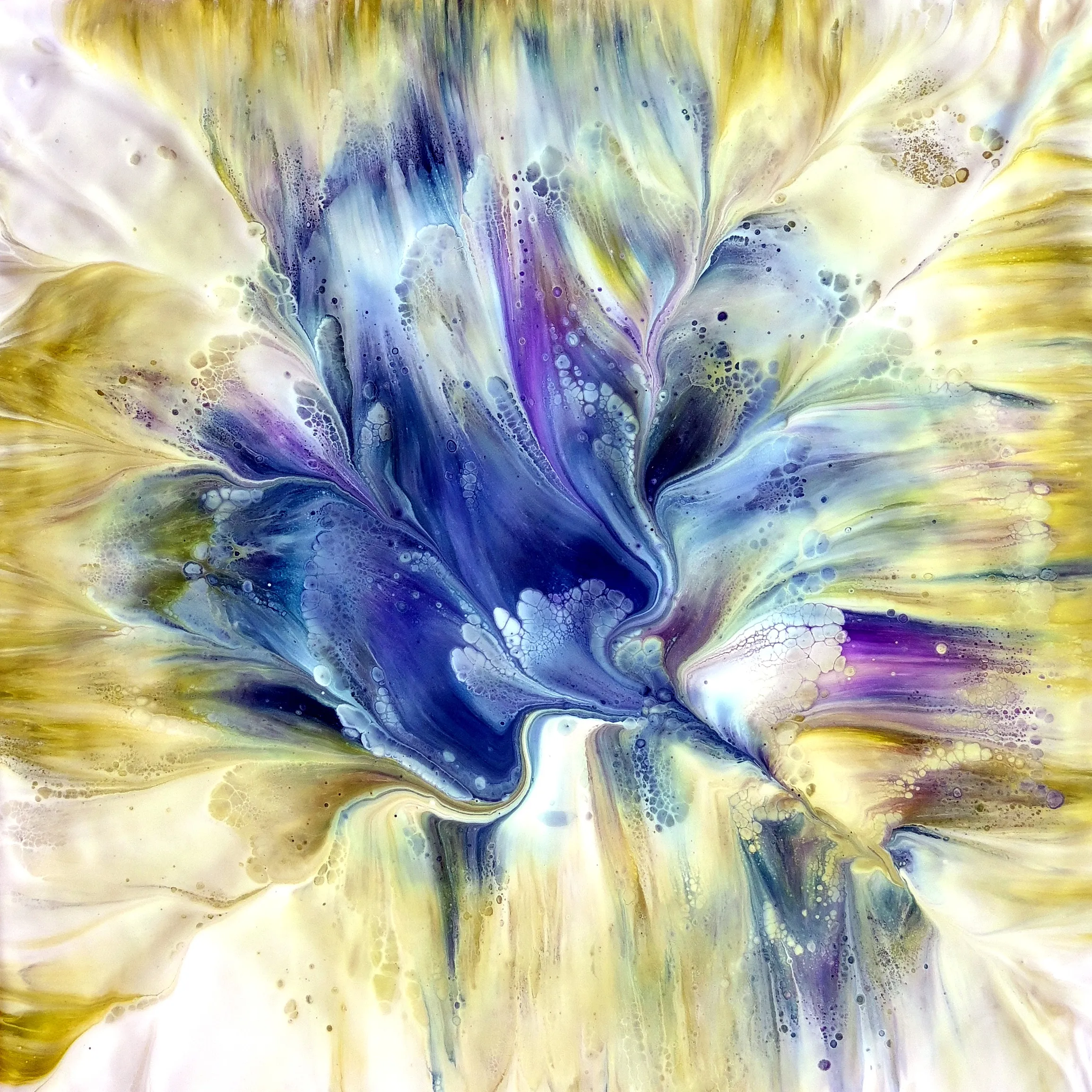 Lessons With Marina ~ Flower Dip For Beginners ~ Acrylic Pour Painting