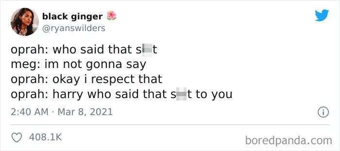 People Are Posting Memes And Jokes In Response To Meghan And Harry's Interview, And Here Are The 50 Best Ones