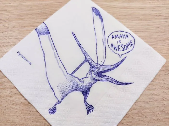 I Draw Supportive Dinosaurs On Napkins For My Kid (30 Pics)