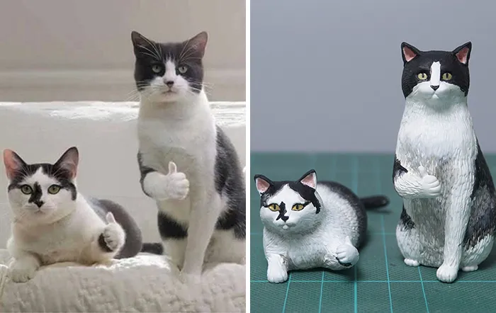 Este artista japonés transforma curiosos momentos de animales en esculturas, y el resultado es divertidísimo (30 fotos nuevas)