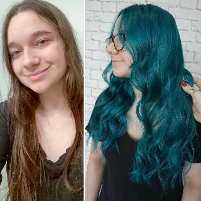 28 Mujeres que eligieron un color inusual para su pelo y acabaron con un aspecto genial
