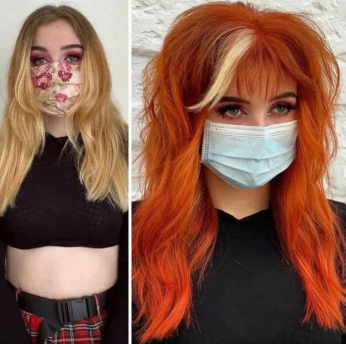 28 Mujeres que eligieron un color inusual para su pelo y acabaron con un aspecto genial