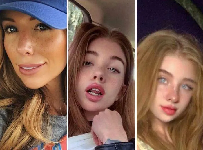 La misma chica en todas las fotos