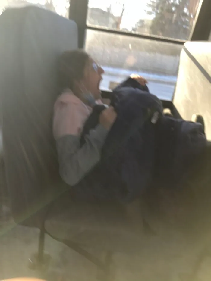 My Best Friend On The Bus, Pretending To Give Birth To A Child 😂😂😂