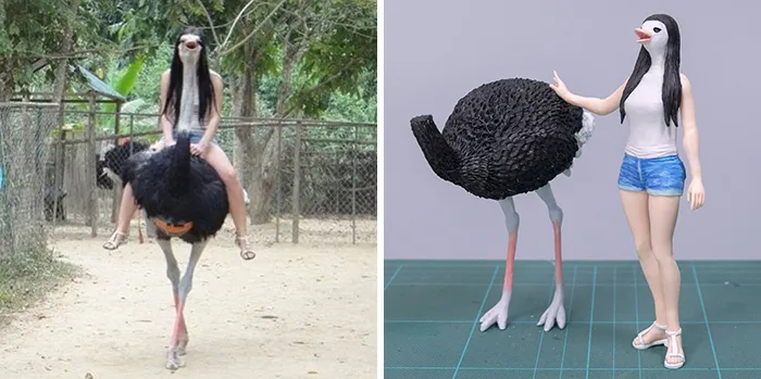 Este artista japonés transforma curiosos momentos de animales en esculturas, y el resultado es divertidísimo (30 fotos nuevas)