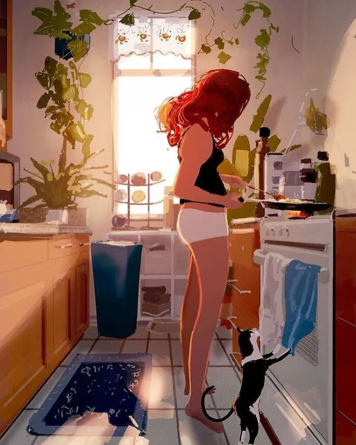 Husband Illustrates The Idyllic Moments Of Everyday Life With His Wife And Kids (30 New Pics)