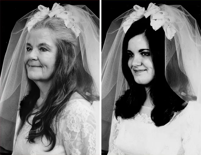 Then And Now: Couple Recreates 12 Wedding Photos After 50 Years Of Being Married