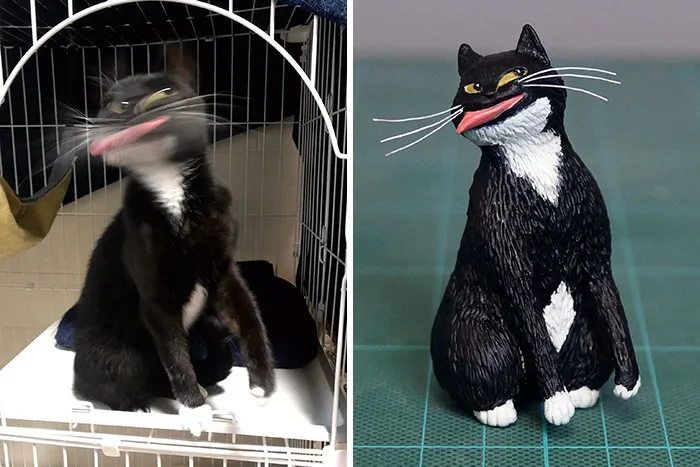 Este artista japonés transforma curiosos momentos de animales en esculturas, y el resultado es divertidísimo (30 fotos nuevas)