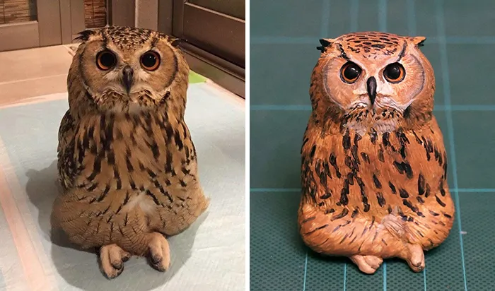 Este artista japonés transforma curiosos momentos de animales en esculturas, y el resultado es divertidísimo (30 fotos nuevas)