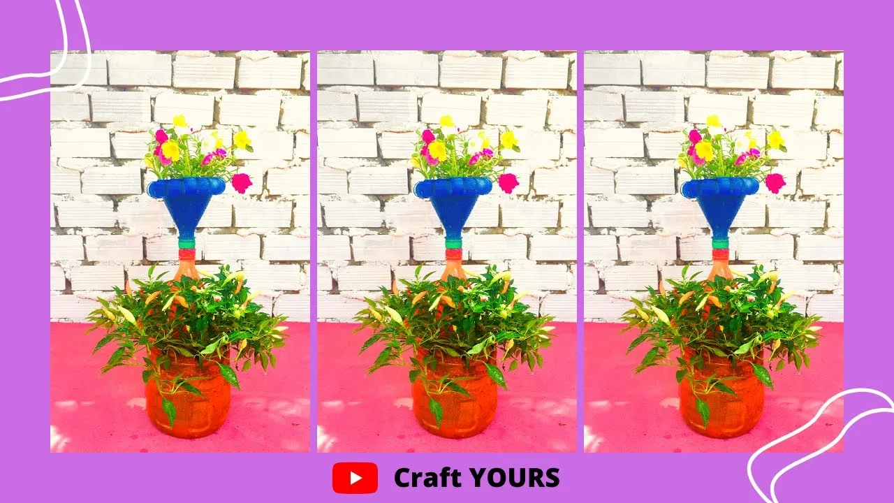 Gardening Idea; How To Make Tower Flower Pot For Your Small Garden