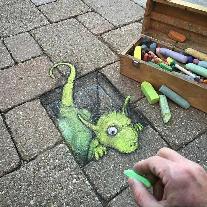 30 Obras de arte urbano con aventuras de personajes extravagantes, creadas por David Zinn